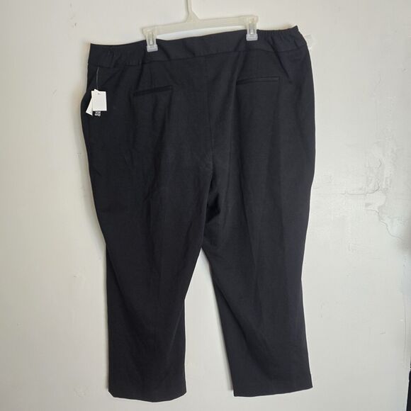 Bar III Ponte Knit Pants Women Plus Size 24W Black Stretch 46X27 Straight Leg - Picture 4 of 13